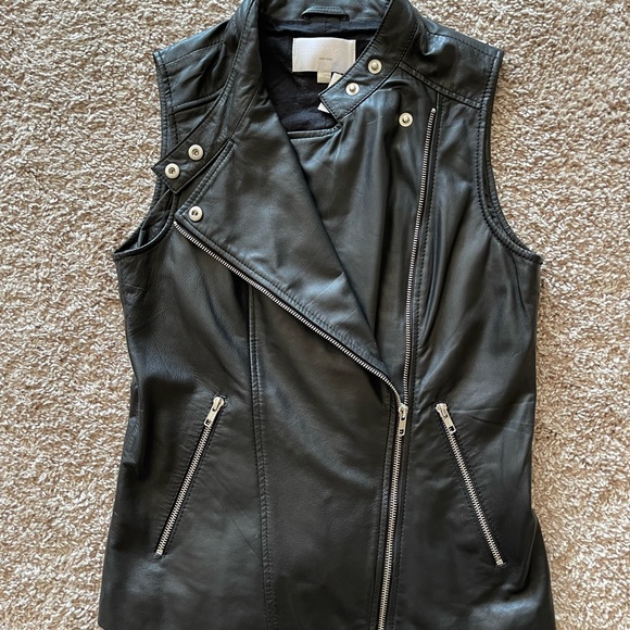 Walter Baker | Black 100% Genuine Sheep Leather Vest | Size Small - Picture 6 of 6